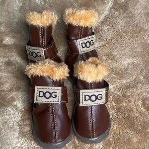 Winsoon Dog Snow Boot Set Size 4 Dark Brown